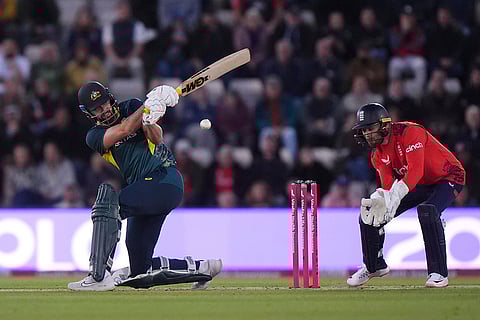 England vs Australia 1st T20I: Australia's Matt Short plays a shot against England